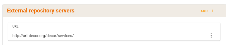 External repository servers